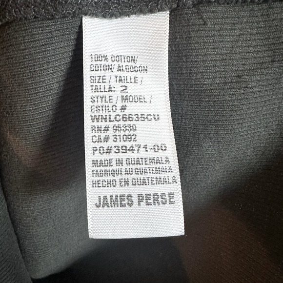 James Perse, Long Sleeve Rib Knit Dress, Dark Grey, Size 2 - Picture 3 of 4